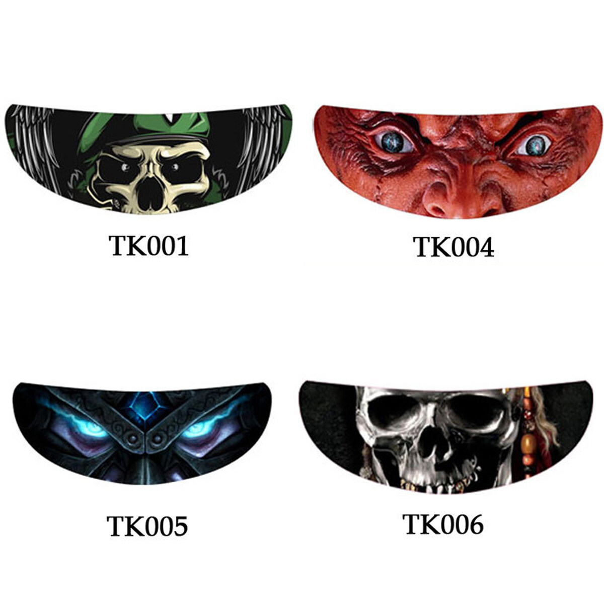 Generic Motorcycle Visor Decals Sticker Racing Visor Detachable Shield