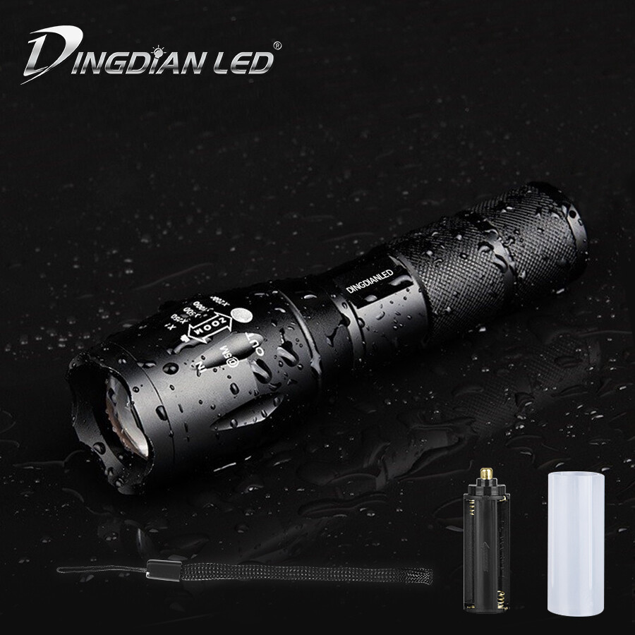 Đèn Pin Led DINGDIAN 400lm Có Thể Thu Phóng 5 Chế Độ Mạnh Mẽ Cree Led Siêu Sáng Đèn Pin Cầm Tay Không Thấm Nước Đèn Pin Chiến Thuật Đèn Cắm Trại