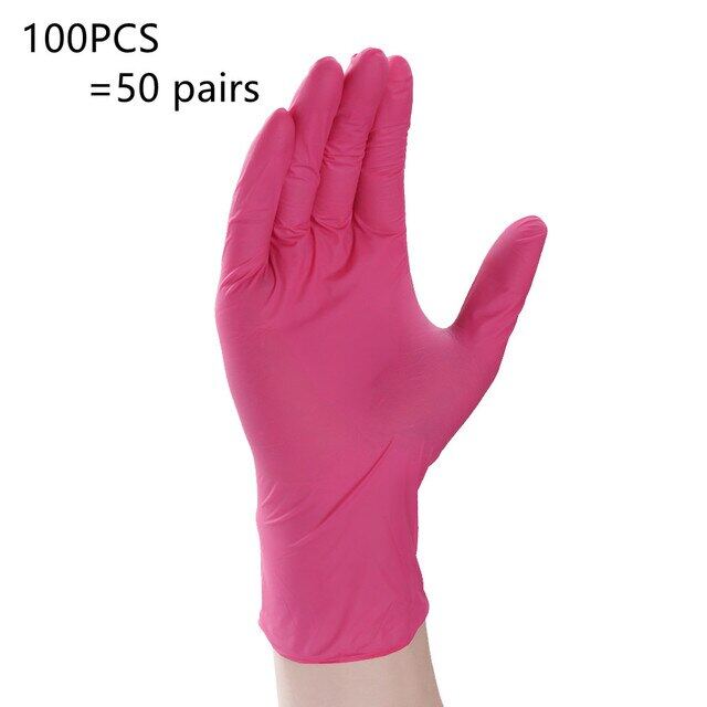 hot pink nitrile gloves