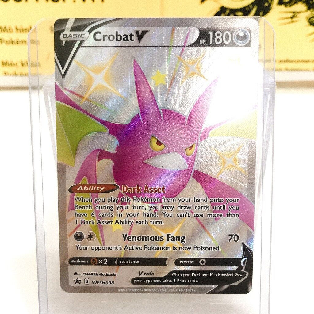 Thẻ bài lẻ pokemon tcg crobat v - swsh098 - shiny promo - pokemon sword & shield promos