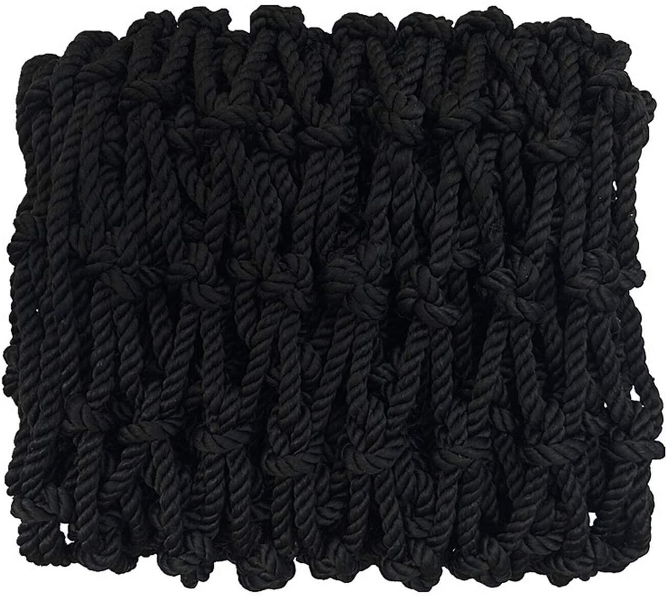Lưới an toàn màu đen, lưới dây nylon, lưới bảo vệ cầu thang, lưới chống rơi ban công, lưới trần, hàng rào, lưới trang trí tường ảnh, dây thừng 6 mm, lưới dày 10 cm