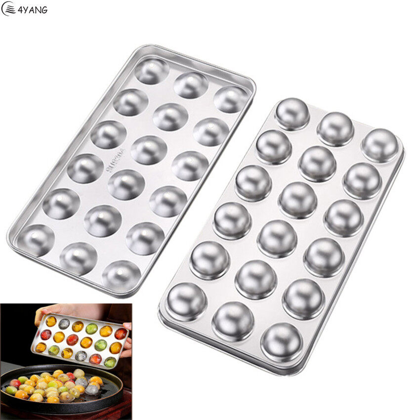 NEW Stainless Steel Food Grade Round Ice Ball Tray Spheres Oval Ice Cube Mold Maker Silver 1Pack