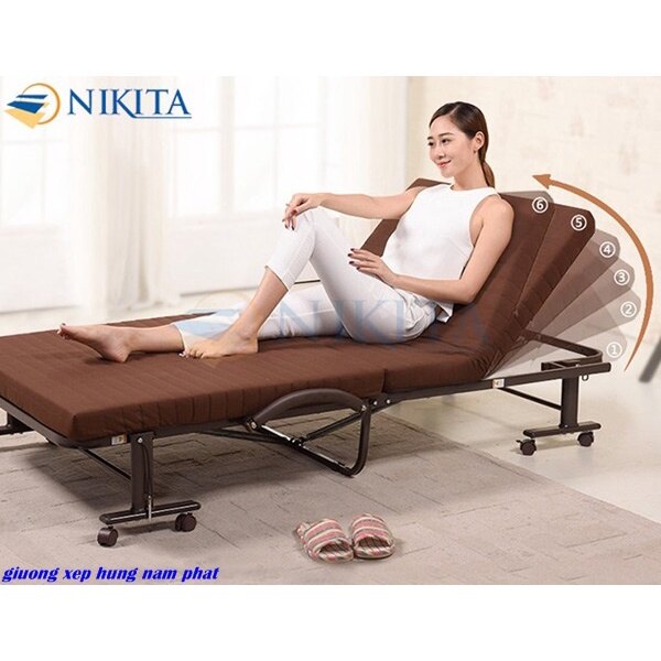Giường gấp xếp đa năng Hàn Quốc HQ90 Nikita, văn phòng công sở bảo hành 1 năm