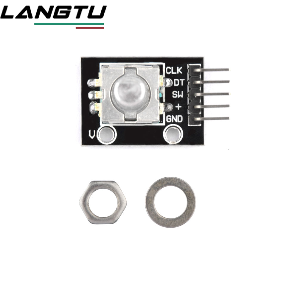 Langtu ky-040 cho mô-đun bộ mã hóa quay 360 độ mô-đun cảm biến gạch bảng phát triển công tắc 5v 5 chân có ren cho arduino