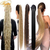 Synthetic Ponytail Hair Extension in Black Blonde, 85cm Length