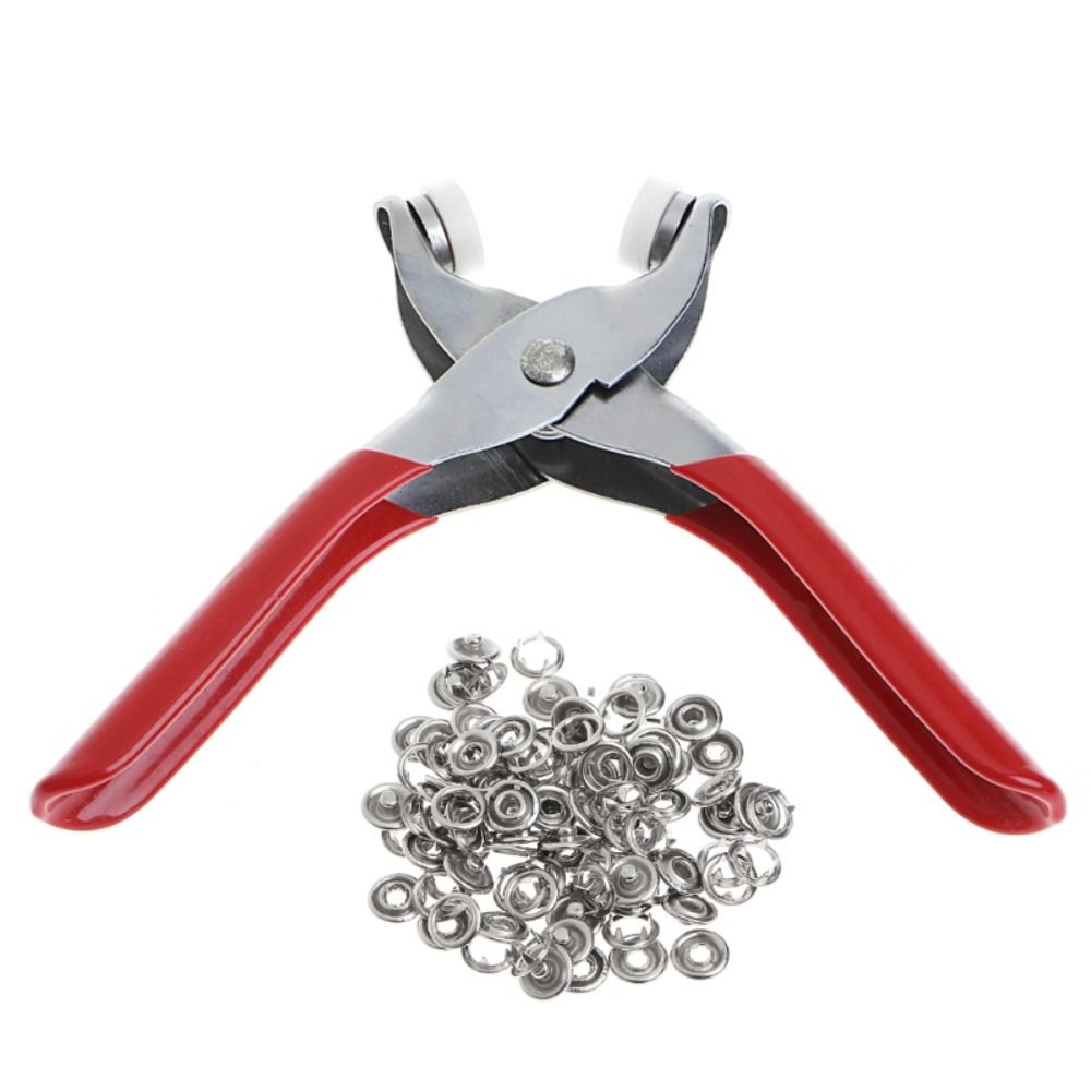 LTMGZ Dành cho may mặc 9.5mm Kìm đinh tán Kìm khóa Chốt Công cụ cài đặt nút Kìm năm chấu Kìm bấm Nhẫn năm chấu Vòng bấm kim loại