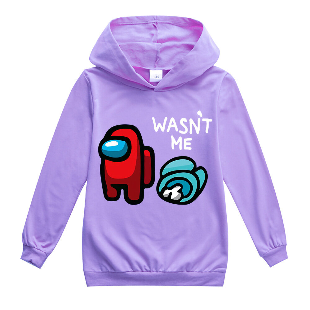 Among Us Boys Girls Hooded Sweater Long Sleeve Hoodie Children's Sweater Hoodie H2120 Children's Sportswear 65% Cotton