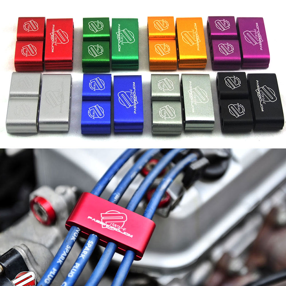 3 Cái/gói JDM SPW Mật Khẩu Bugi Đánh Lửa Cho Xe Ô Tô Dây Điện Kẹp Tách Đánh Lửa Dòng Kẹp Cáp Trang Trí Ô Tô (Màu Đen)