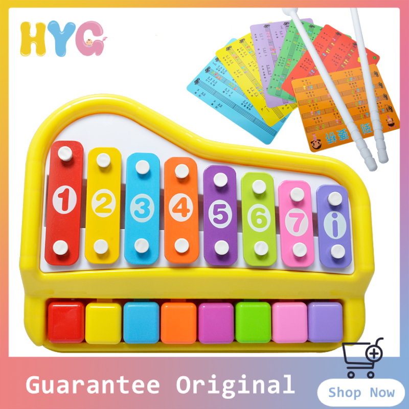 Hyg đồ chơi đàn piano đồ chơi giáo dục sớm đàn piano giáo dục sớm đàn piano 8 tông đàn piano gõ tay đồ chơi giáo dục quà tặng cho bé trai và bé gái trẻ em phù hợp cho trẻ em trên 2 tuổi