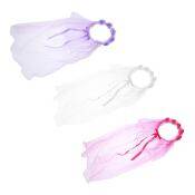 HangQiao Fashion Grils Veil Children' s Outstanding White Bow Headdress Gilrs Hair Accessories