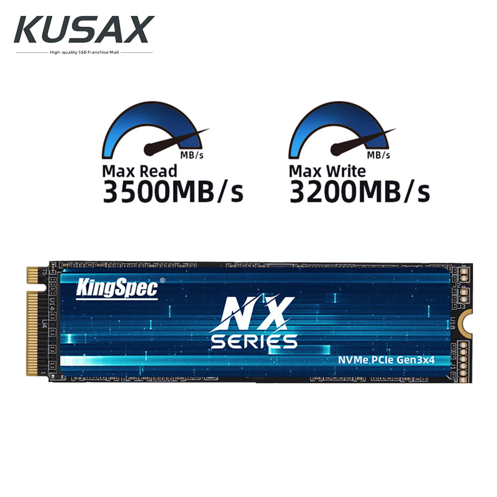 KUSAX KingSpec SSD Upgrade NVME PCIe M2 2280 Hard Disk ssd Hard Drive 1T 512GB 256GB 128GB For Laptop PC ราคา 804 บาท*ส่งฟรี