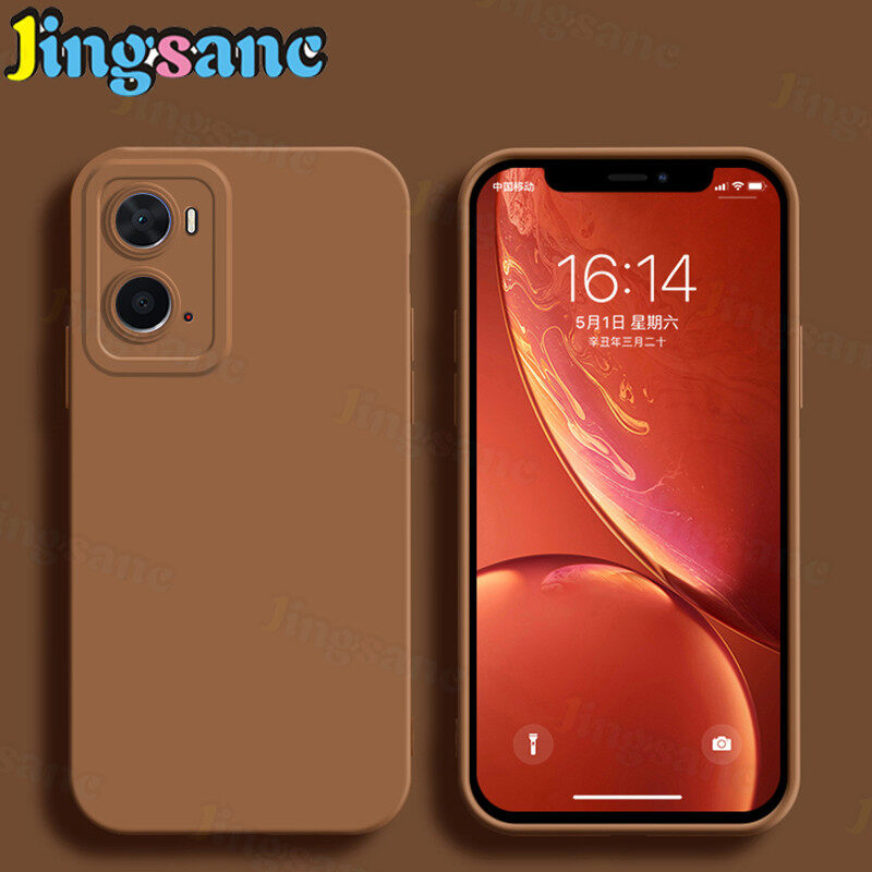 Jingsanc Ốp Điện Thoại Cho OPPO A76/A96 4G Ốp TPU Mềm Mắt Thiên Thần Silicon Lỏng Sang Trọng Ốp Lưng Ống Kính Bao Gồm Tất Cả Chống Sốc Đơn Giản