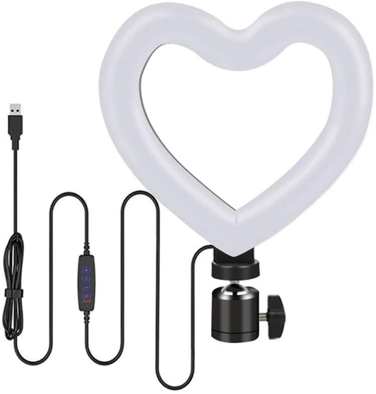 Camolo đèn chiếu sáng phụ Ghim Cài Selfie Đèn LED dạng vòng Selfie vòng ánh sáng chụp ảnh Điều chỉnh độ sáng điện thoại USB ảnh hình trái tim