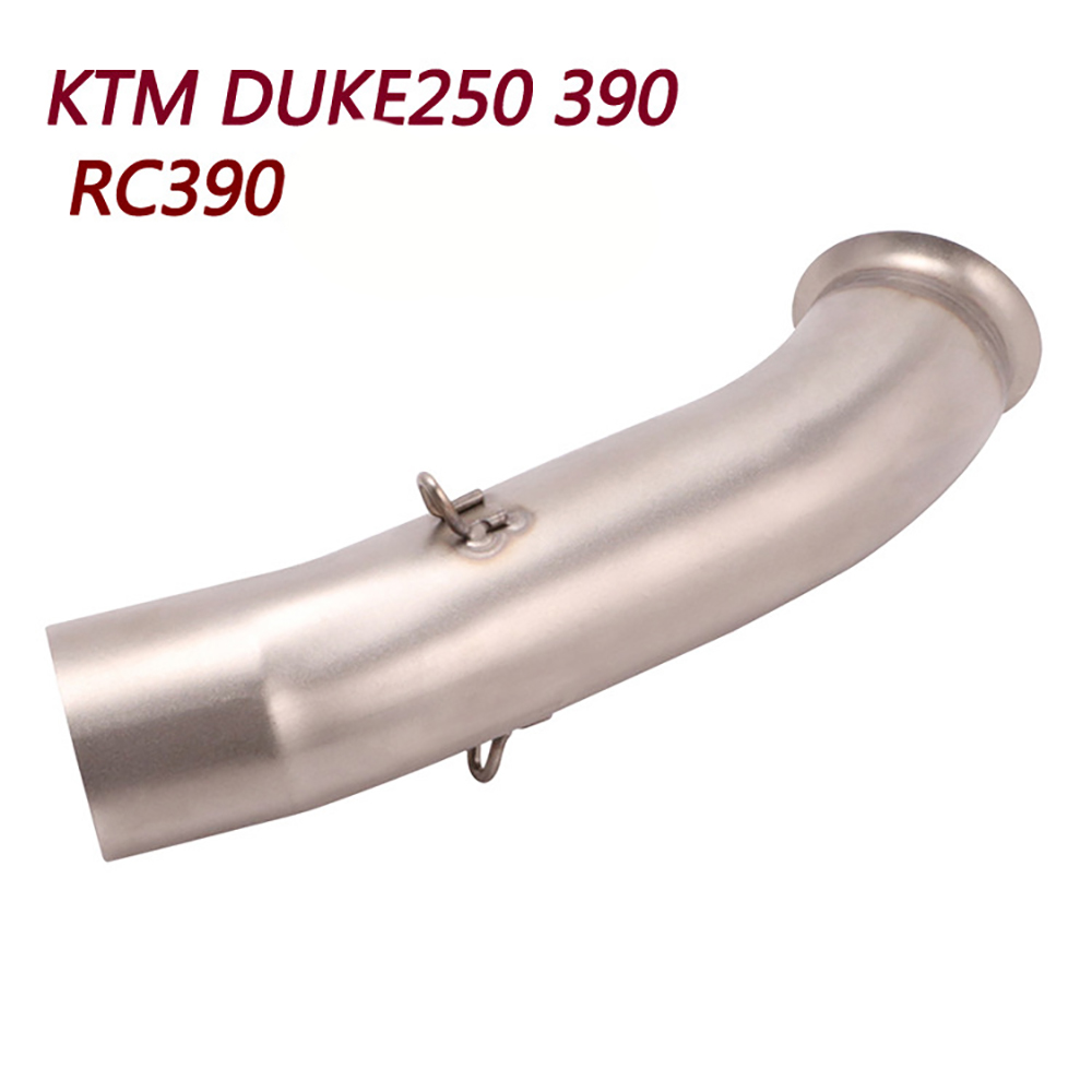 Ống Xả Giữa Xe Máy Bằng Thép Không Gỉ Bộ Giảm Thanh Phần Giữa Bộ Chuyển Đổi Cho KTM DUKE 390 DUKE 250 DUKE 125 2017-2020 Không Có Ống Xả