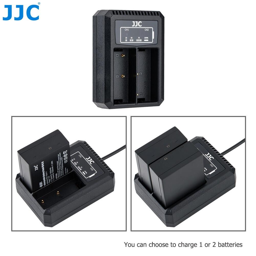 JJC USB Dual Battery Charger For Olympus OM-D E-M1 Mark III, OM-D E