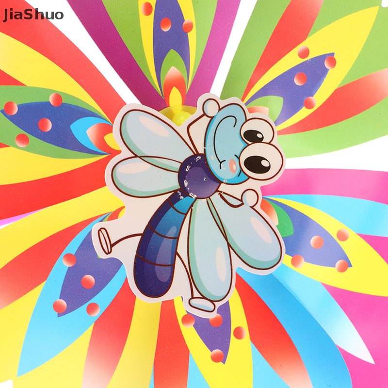 Jiashuo đồ chơi trẻ em 2 cái hoa bướm cối xay gió đầy màu sắc vườn trang