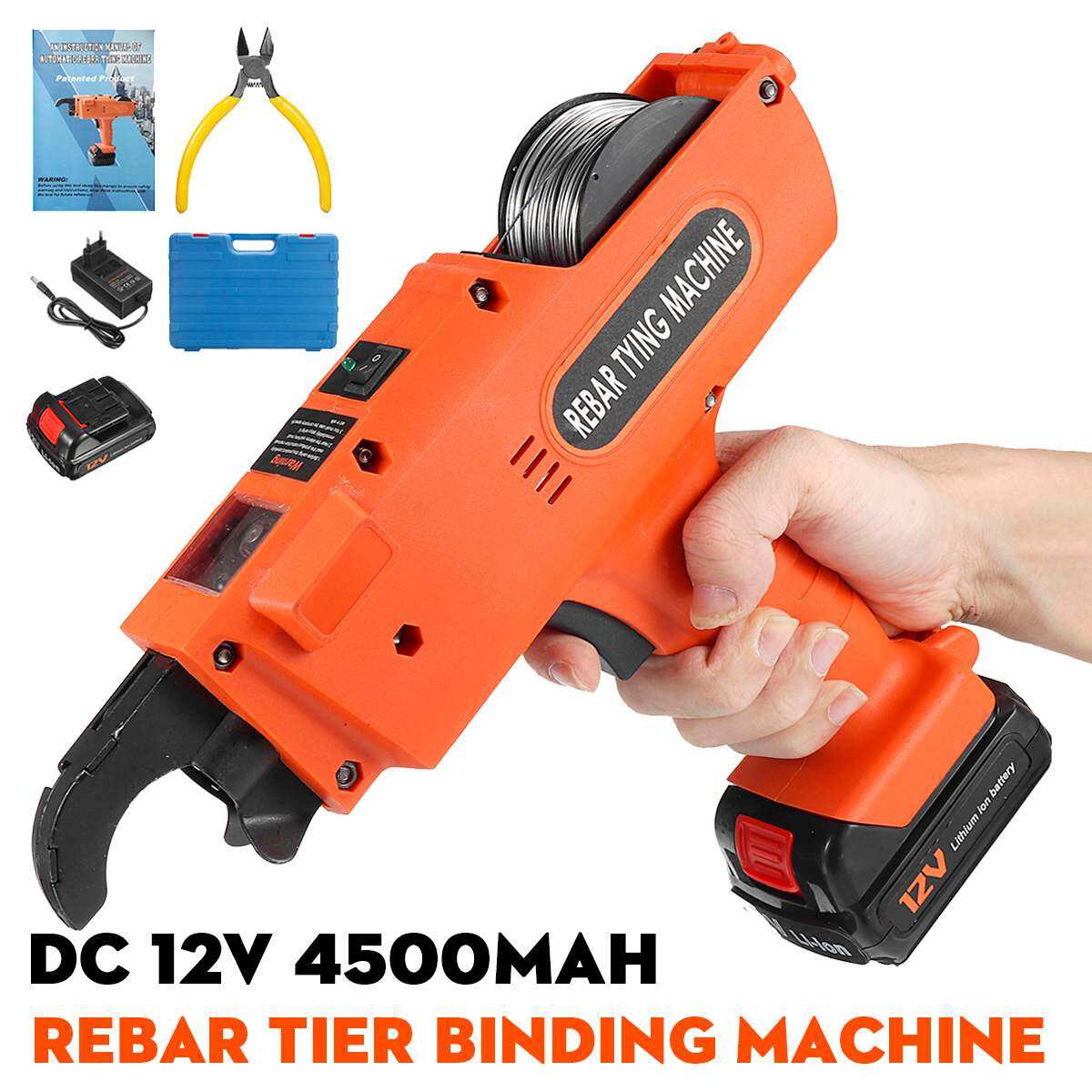 Proshine Rebar Tie Gun Automatic Rebar Tying Tool W/Case Rechargeable