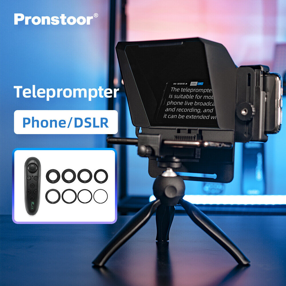 Máy Ghi Hình Cầm Tay Mini Teleprompter, Quay Video Tạo Tác Di Động Có Điều Khiển Từ Xa Để Ghi Hình Điện Thoại Và DSLR
