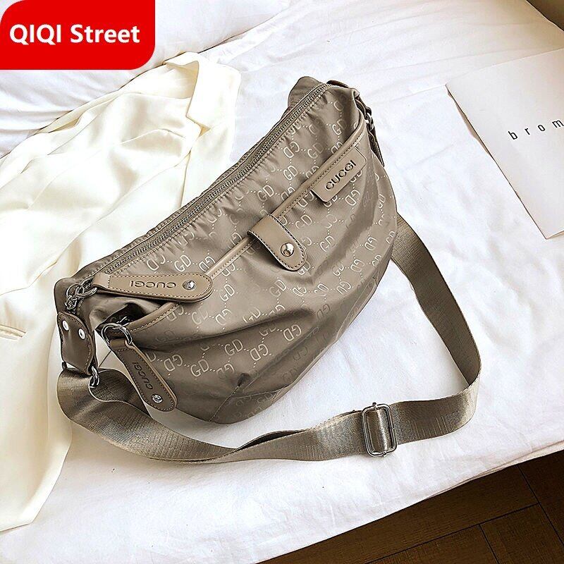 Túi in hoa, túi đeo vai thời trang phụ nữ, túi đeo chéo, thời trang mới Vải Oxford túi thư nhẹ và đa năng năm 2021