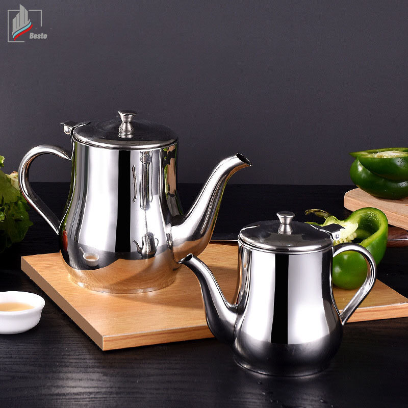 Singlelady bình đựng dầu bằng thép không gỉ 201 cốc lọc dầu nhà bếp bình lọc dầu gia dụng bình chứa rò rỉ dầu thoát nước dung tích lớn