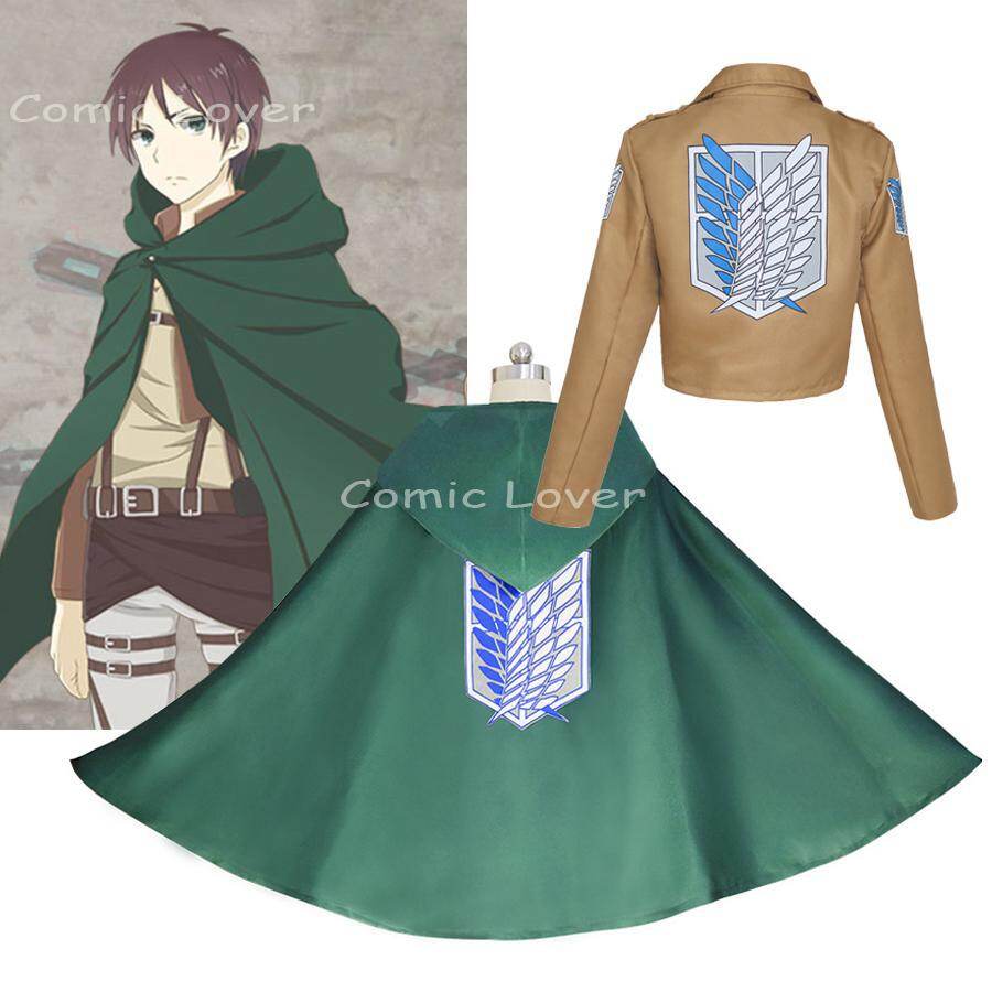 Áo Choàng Attack On Titan Trang Phục Hóa Trang Anime Áo Khoác Áo Choàng Quân Đoàn Shingeki Kyojin Eren Trang Phục Giáng Sinh Halloween