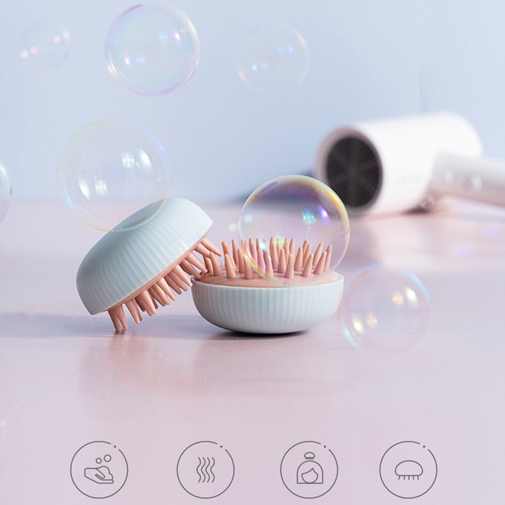 Sanhe Dầu Gội Đầu Gia Dụng Và Mát Xa Đầu Cào, Bàn Chải Da Đầu Silicon Tắm Mềm