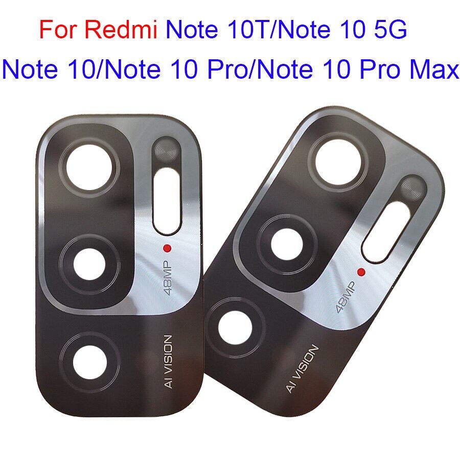 Camera phía sau tròng kính cho xiaomi redmi note 10t , 10 5g, 10 , 10 pro , 10 pro max máy ảnh chính nắp kính có nhãn dán