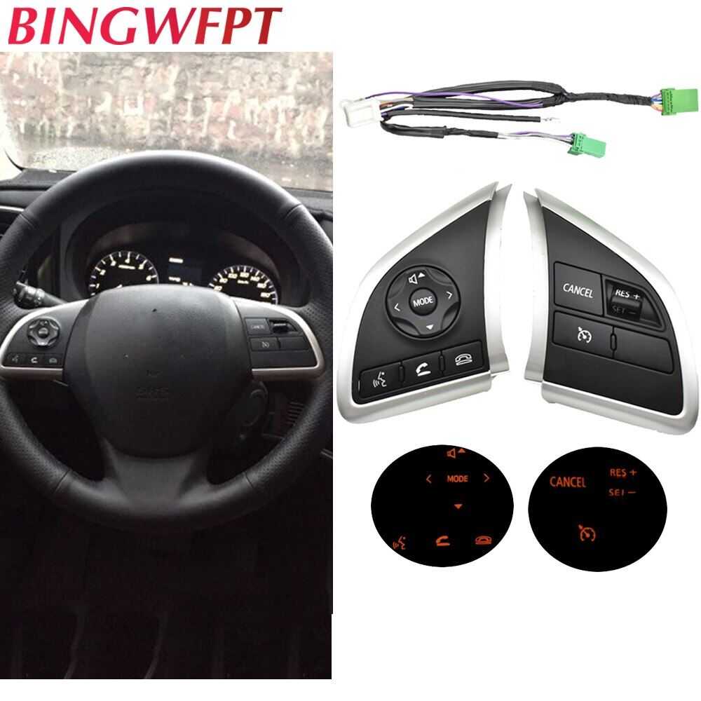 Công tắc vô lăng đa năng cho mitsubishi cho mirage 2012 2013 2014 2015 nút điều khiển hành trình bluetooth âm lượng âm thanh