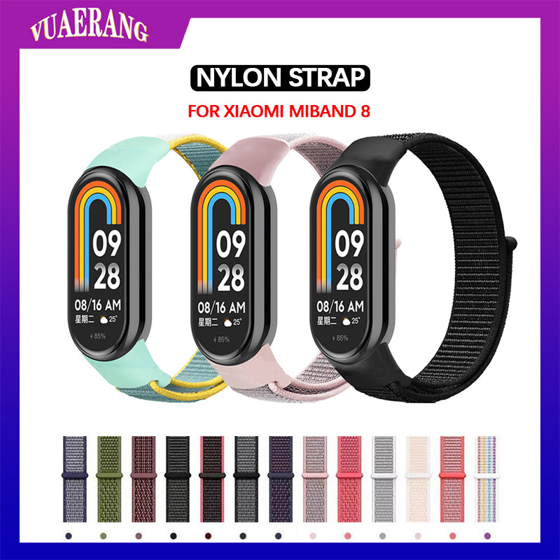 Vuaerang vòng ni lông mới cho Xiaomi Mi Band 8 Smartwatch dây đeo cổ tay