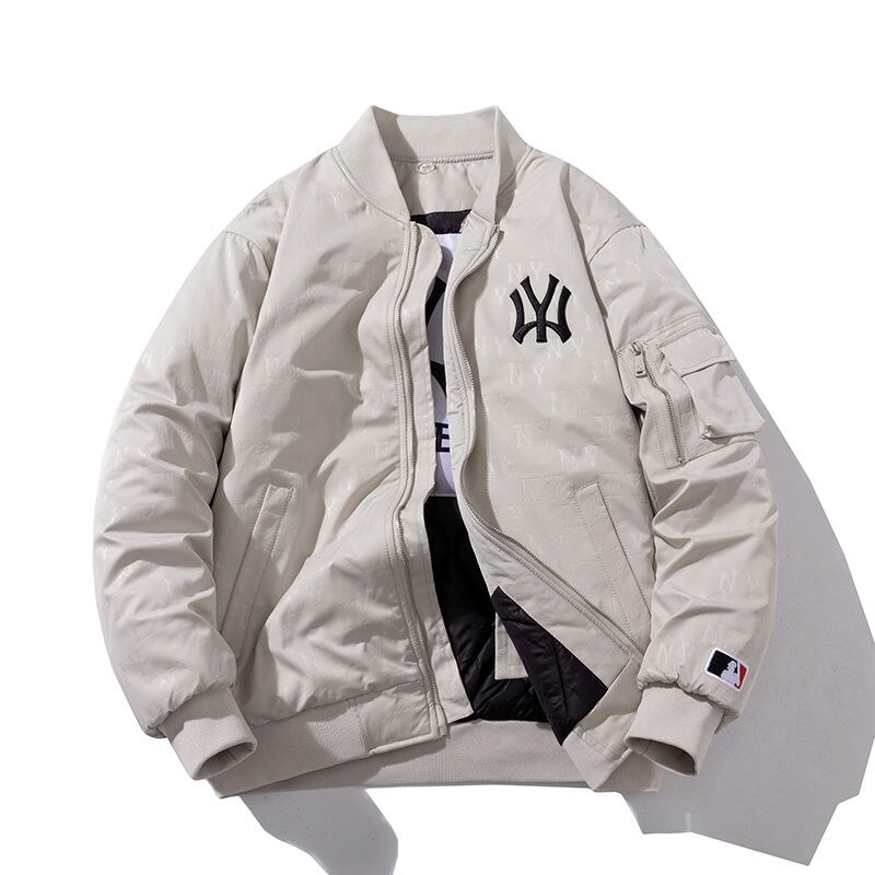 Chính hãng Hàn Quốc MLB NY mùa thu và mùa đông Mới Mỹ Áo Khoác Bomber Áo khoác bông hợp thời trang t