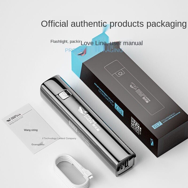 Đèn Pin Mạnh ABS Đèn Pin Nhỏ Ngoài Trời Sạc USB, Đèn Pin Chiếu Sáng Gia Đình Cầm Tay Đi Bộ