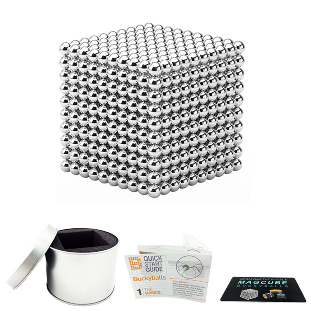 1000 quả bóng khối xây dựng từ tính ma thuật 3d 5mm, giải nén tưởng tượng giáo dục trẻ em hình cầu hạt câu đố đồ chơi lực kiến trúc