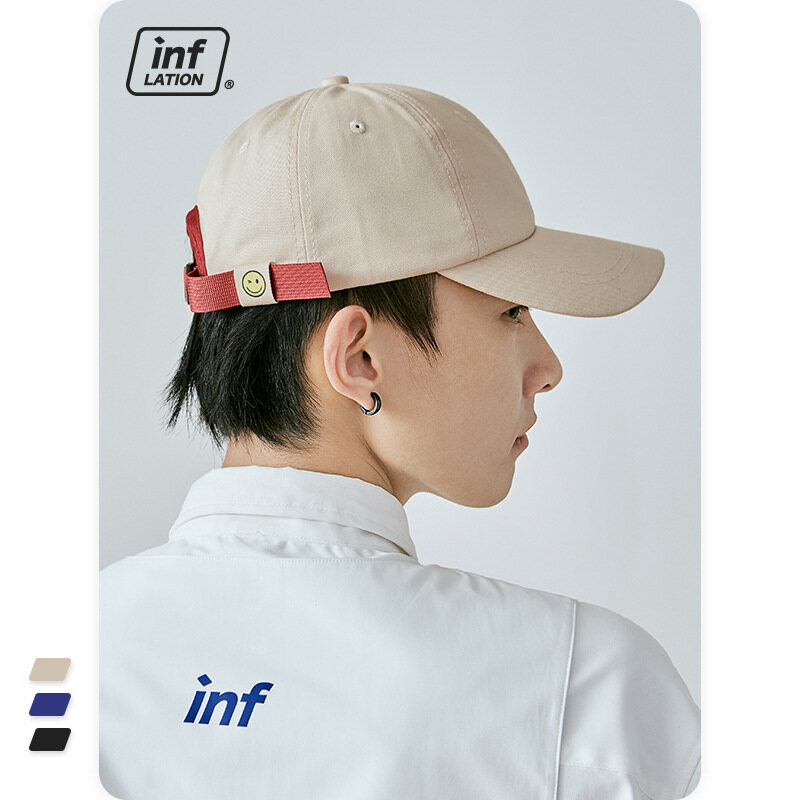 Lạm Phát Thương Hiệu 2023 mùa thu mới cho nam trẻ trung cho nữ xu hướng mới Thương Hiệu Đường Phố Cá Tính Tiếng Anh Thêu Mũ lưỡi trai mỏ vịt Bóng Mũ che nắng