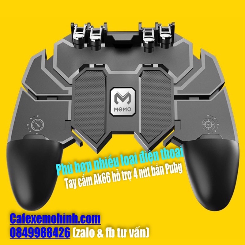 Tay cầm chơi game pubg ak66 hỗ trợ đến 4 nút