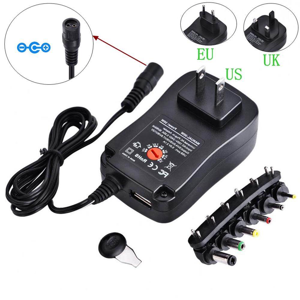 New 30W Phổ Cắm Tường-Trong AC/DC Bộ Chuyển Đổi 3V 4.5V 5V 6V 7.5V 9V 12V 2A 2.5A Bộ Điều Hợp Nguồn Có Thể Điều Chỉnh Bộ Sạc Đa Năng Cung Cấp Cho Đèn LED Đèn Dây