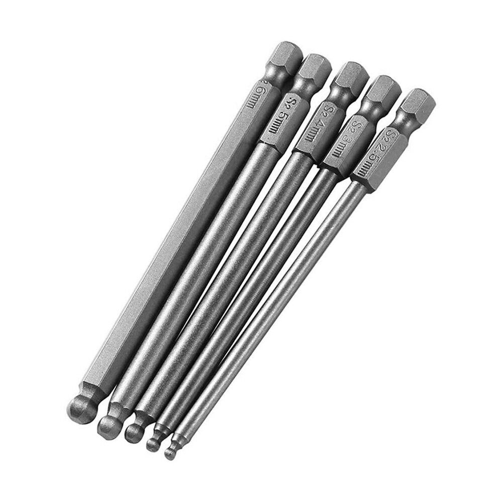 Đầu Tua Vít Lục Giác Đầu Bi 100Mm Đầu Dài 2.5Mm/3Mm/4Mm/5Mm/6Mm