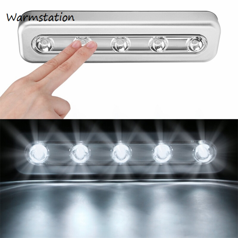 5 Đèn Led Tủ Quần Áo/Đèn Đẩy/Đèn Ngủ Ngăn Kéo Phòng Ngủ Chạy Bằng Pin