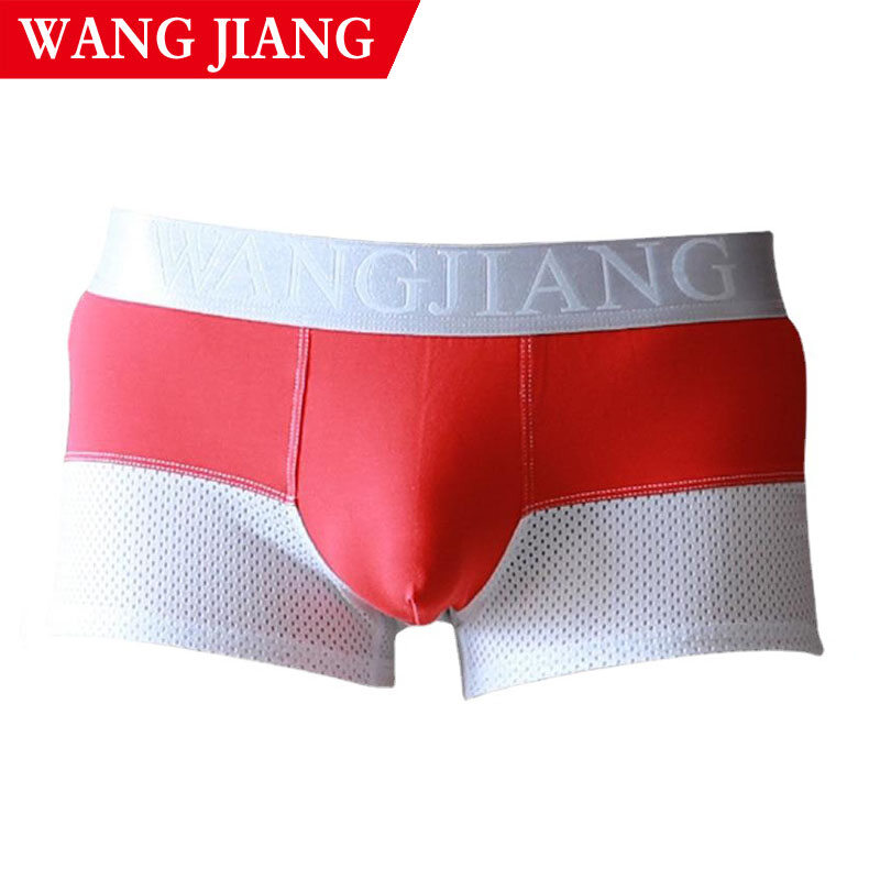 Wangjiang quần lót nam quần lót lụa băng quần lót chặn màu quần lót lưới nylon co giãn thoáng khí thanh niên 5013-pjb