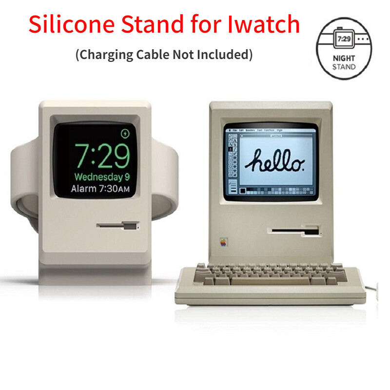 For Apple Watch 8 7 6 5 4 3 2 1 SE Stand Silicone Charging Dock Holder