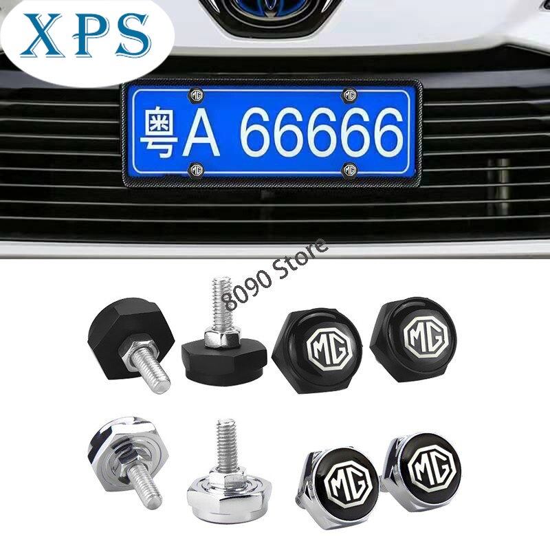 Xps 4 Cái/bộ Ốc Vít Khung Biển Số Trước Xe Hơi Miếng Dán Bu Lông Logo Xe Hơi Cho MG ZS HS MG3 MG5 MG6 MG7 TF ZR Morris3 GS
