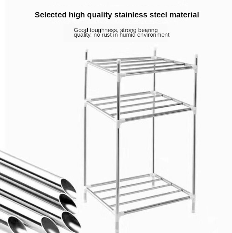 Rack Kitchen shelf Multilayer kitchen stainless steel racks pot lid racks kitchen storage racks