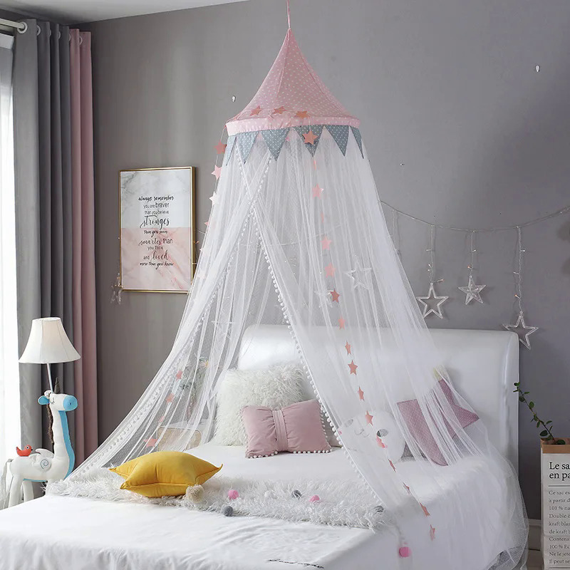 Kid Bed Curtain Canopy Mosquito Net Decoration Girl Bedroom Accessories