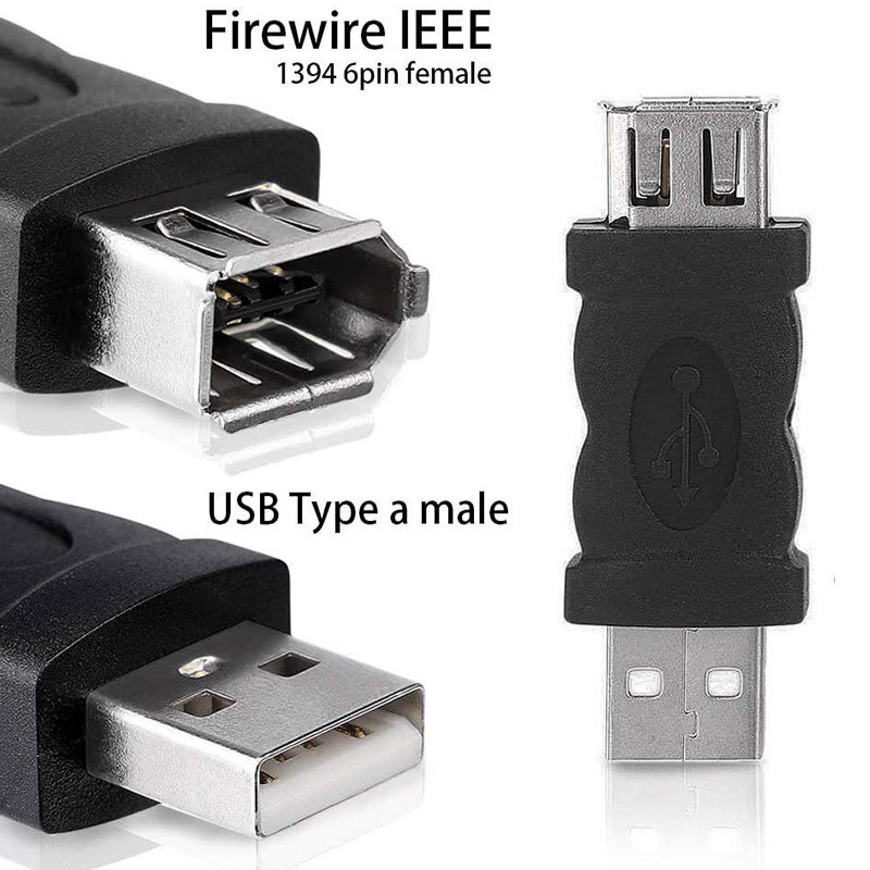 【ZNBY】bộ Chuyển Đổi Firewire Chuẩn IEEE 1394 6P Chân Cái Sang USB Đực Mới