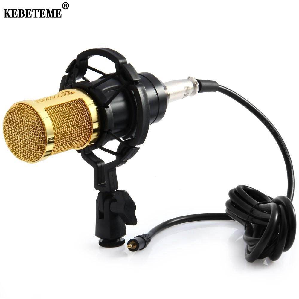 Kebeteme bm-800 micro âm thanh phòng thu năng động mic + khung chống sốc 3.5 mm có dây ghi âm micrô điện dung điện động điện dung micro có dây đứng cho máy tính studio pc