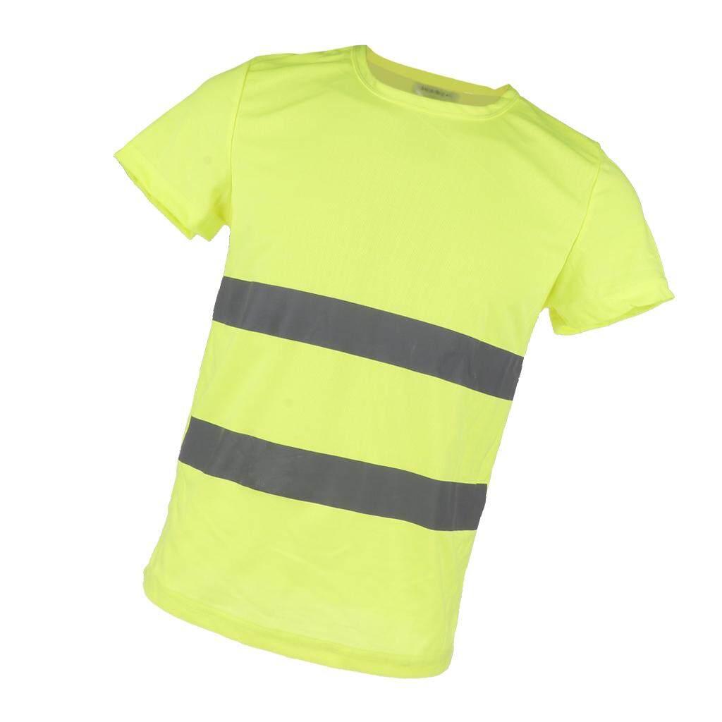 Baoblaze Reflective T Shirt Safety Quick Dry High Visibility Short Sleeve L