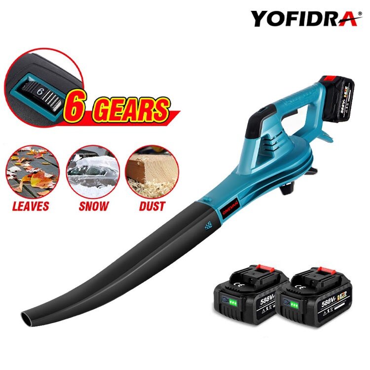 Yofidra® 4500W Multifunctional Cordless 18V Leaf Blower Snow Blower Garden Air Blower Dust Leaf Cleaner Sweeper