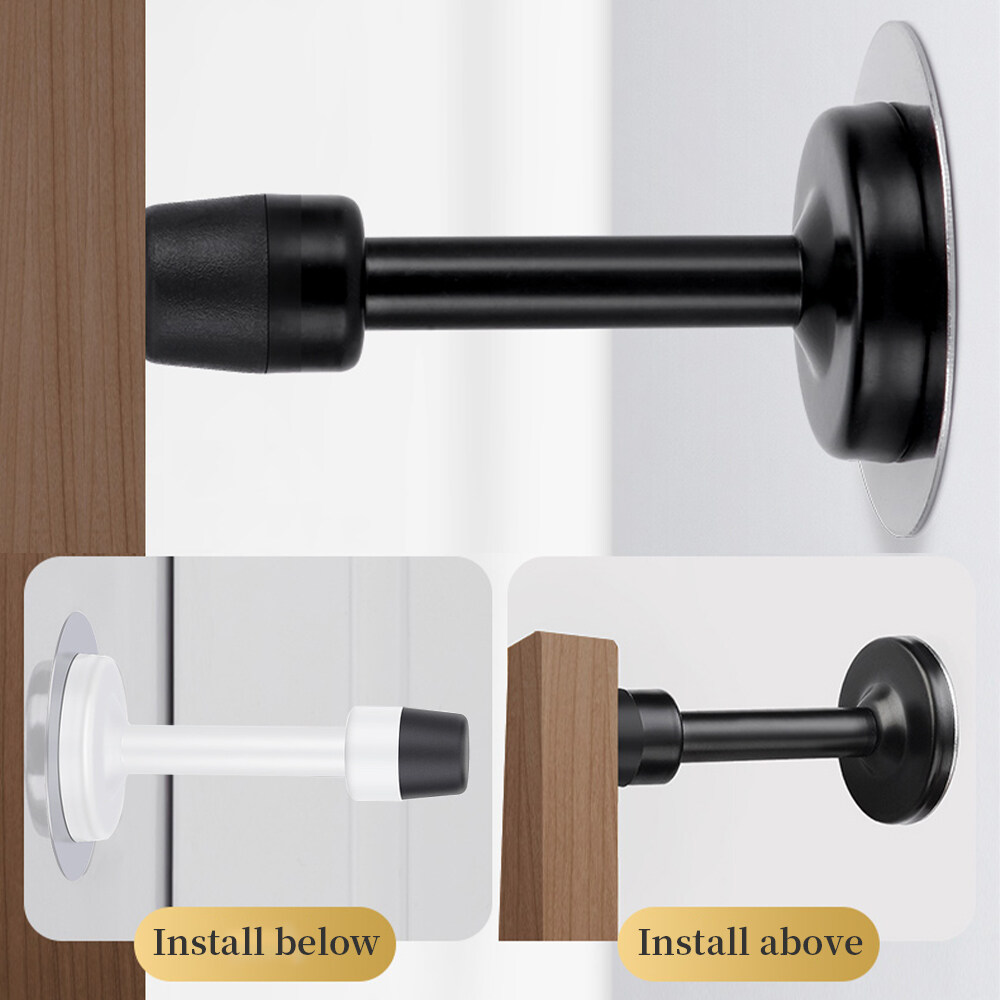 Self Adhesive Round Stainless Steel Door Stopper Door Holder Door Block Wall Mount Shock Absorbent Wall Protector Heavy Duty Door Hardware