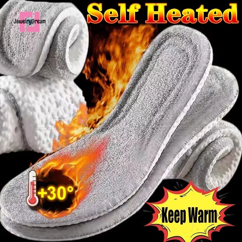 Women Keep Warm Soft Gray Cashmere Warm Insole Thicken U
