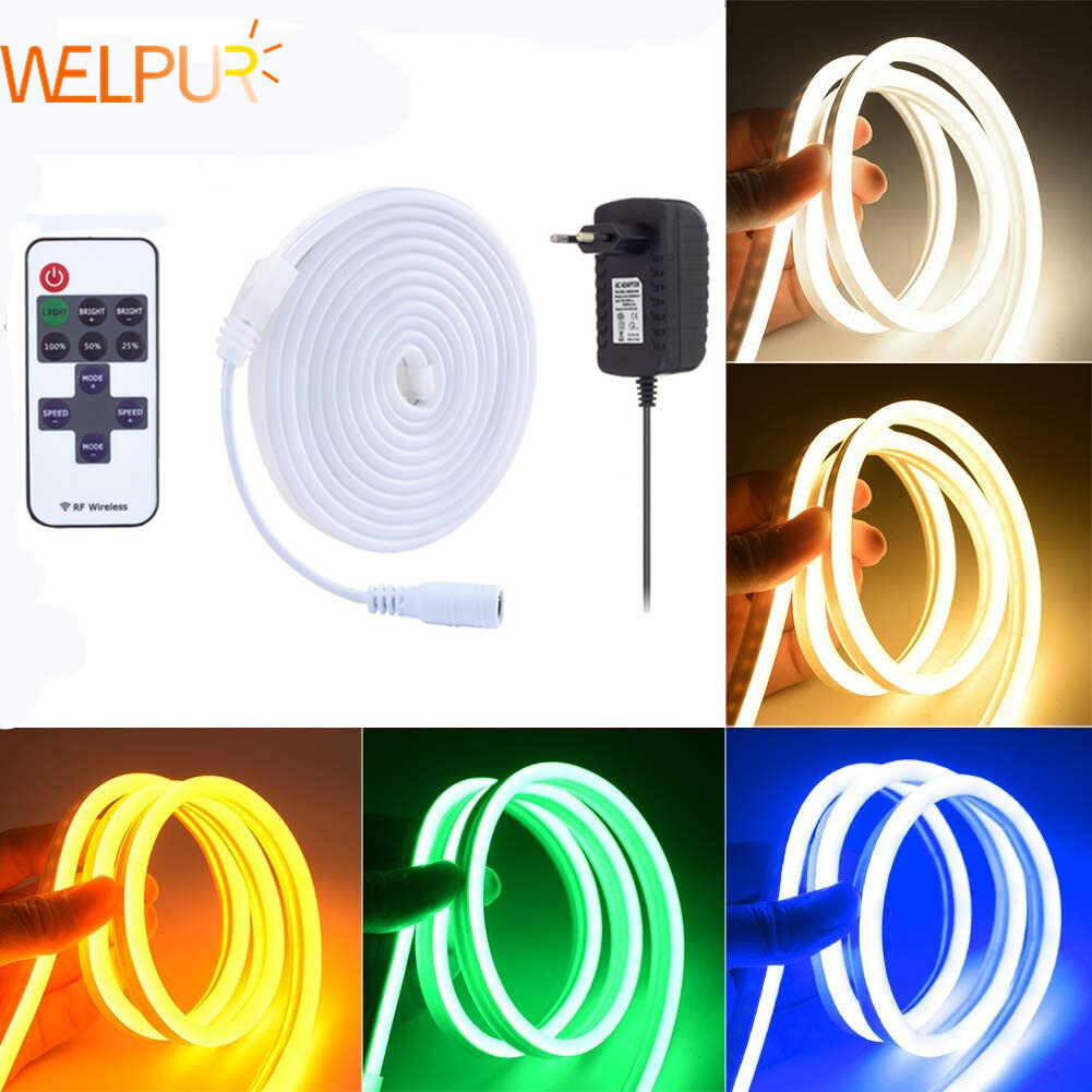 Dải Neon Đèn LED Chữ Quảng Cáo Linh Hoạt Đèn Ban Đêm Điều Khiển 8 Chức Năng Chống Nước Nguồn Điện DC12v Đồ Trang Trí Ngày Lễ Tự Làm Nhiều Màu 1M 2M 3M 4M 5M