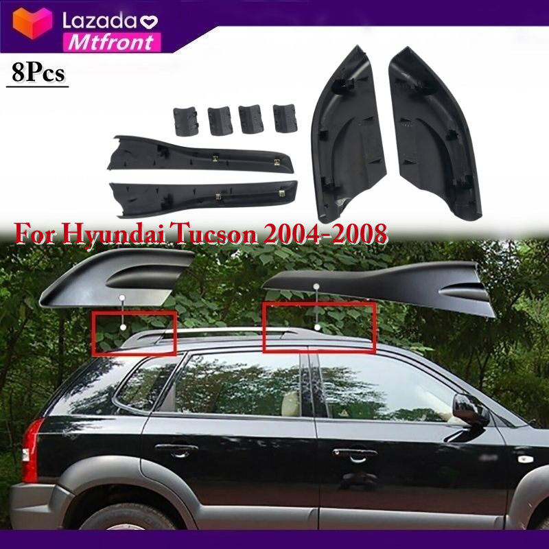 8 Chiếc Giá Đỡ Thanh Ray Trên Nóc Xe Hơi Vỏ Bọc Bảo Vệ Nắp Cuối Cho Hyundai Tucson 2004-2008